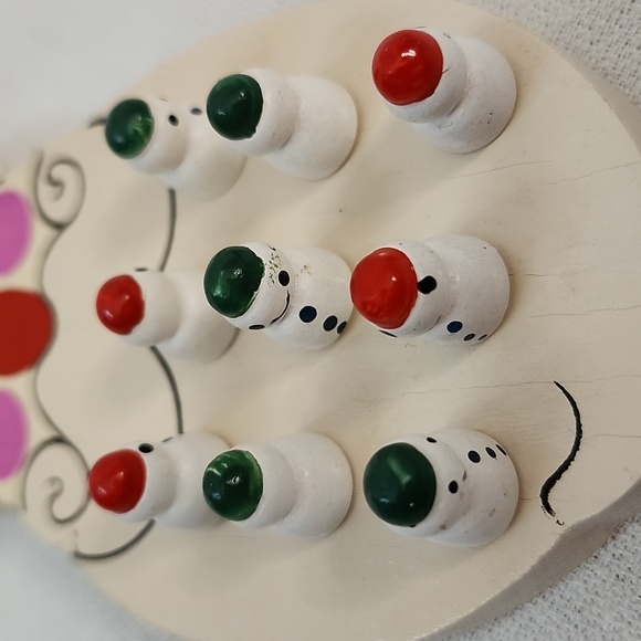 Vintage Wooden Santa Trinket Box and House Of Lloyd Santa Tic Tac Toe Game - Picture 11 of 16